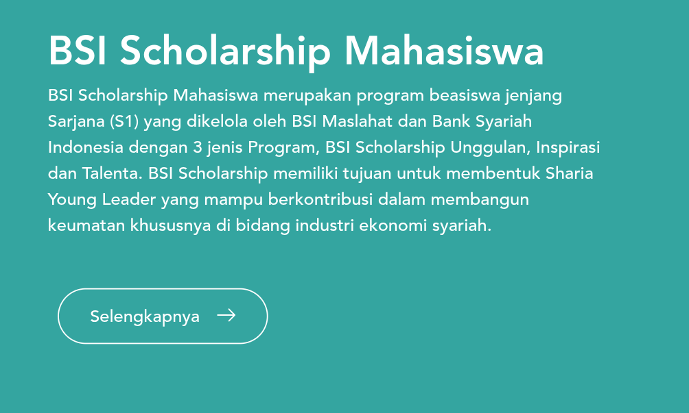 BSI Scholarship Unggulan 2026 Dibuka! Kuliah Gratis 8 Semester dan Uang Saku